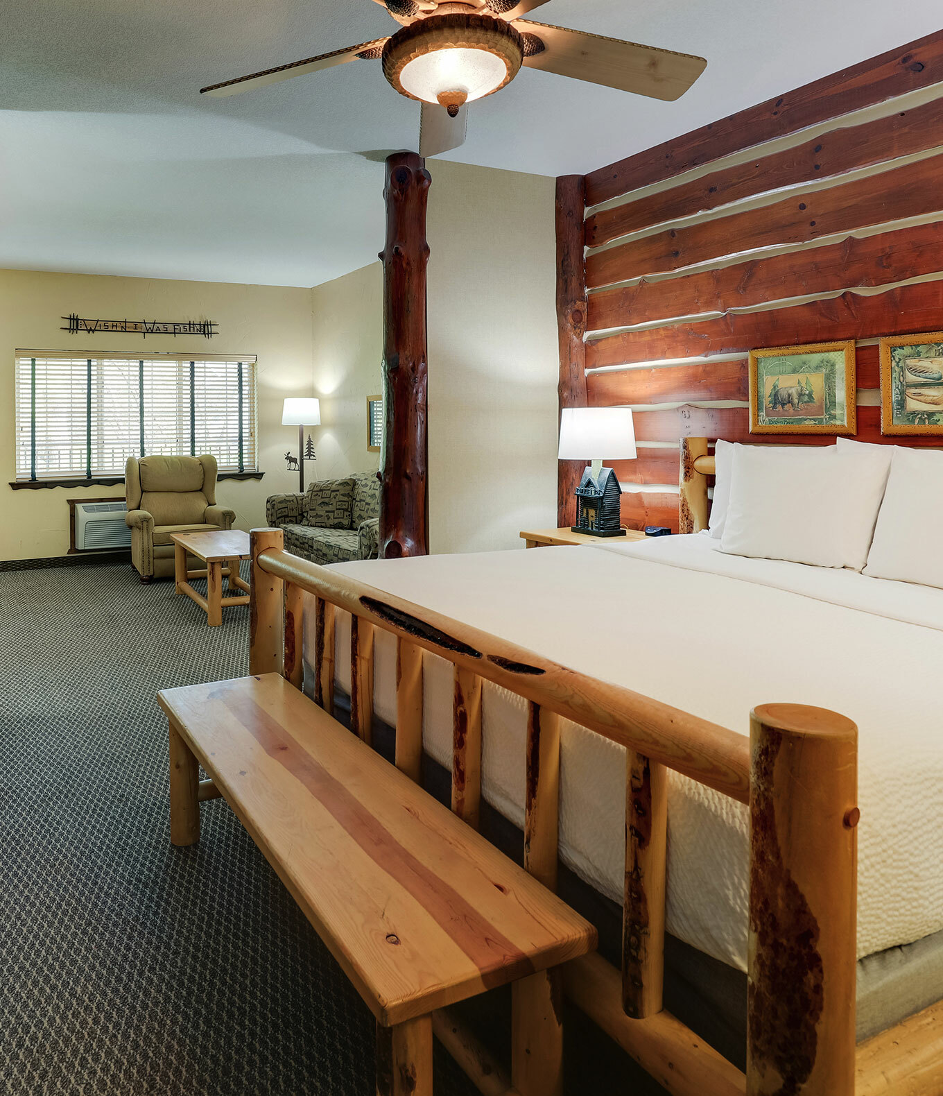 Spacious king bed hotel room in Des Moines IA Hotel