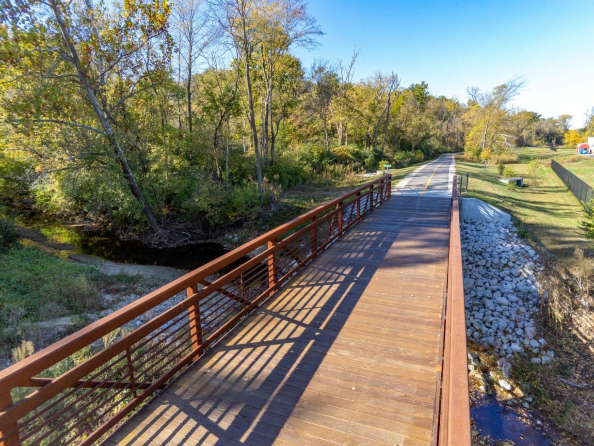A trail at Bob Mays Park in Quincy, IL