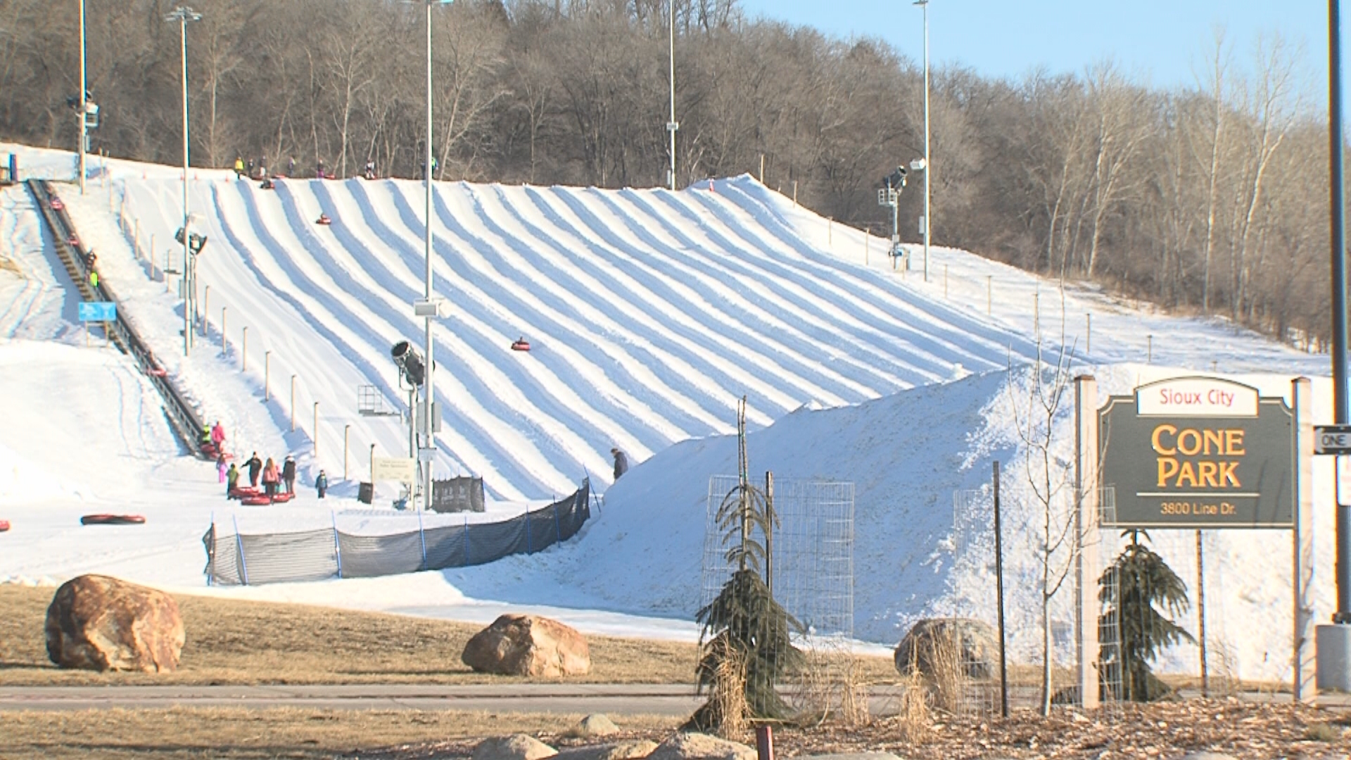 Winter tubing at Cone Park in Sioux City