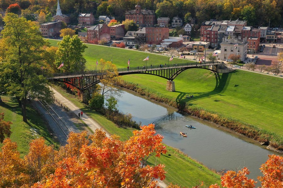 Scenic view of the Galena River Trail