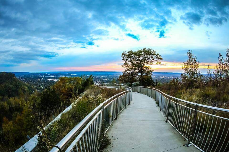 View from Grandad Bluff overlooking La Crosse, WI