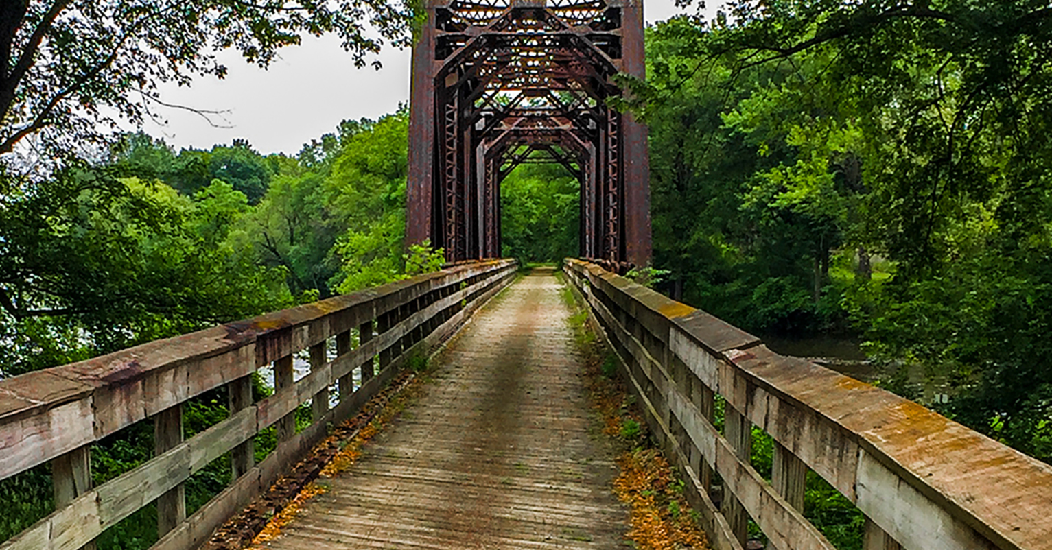 A scenic view of the Great River State Trail