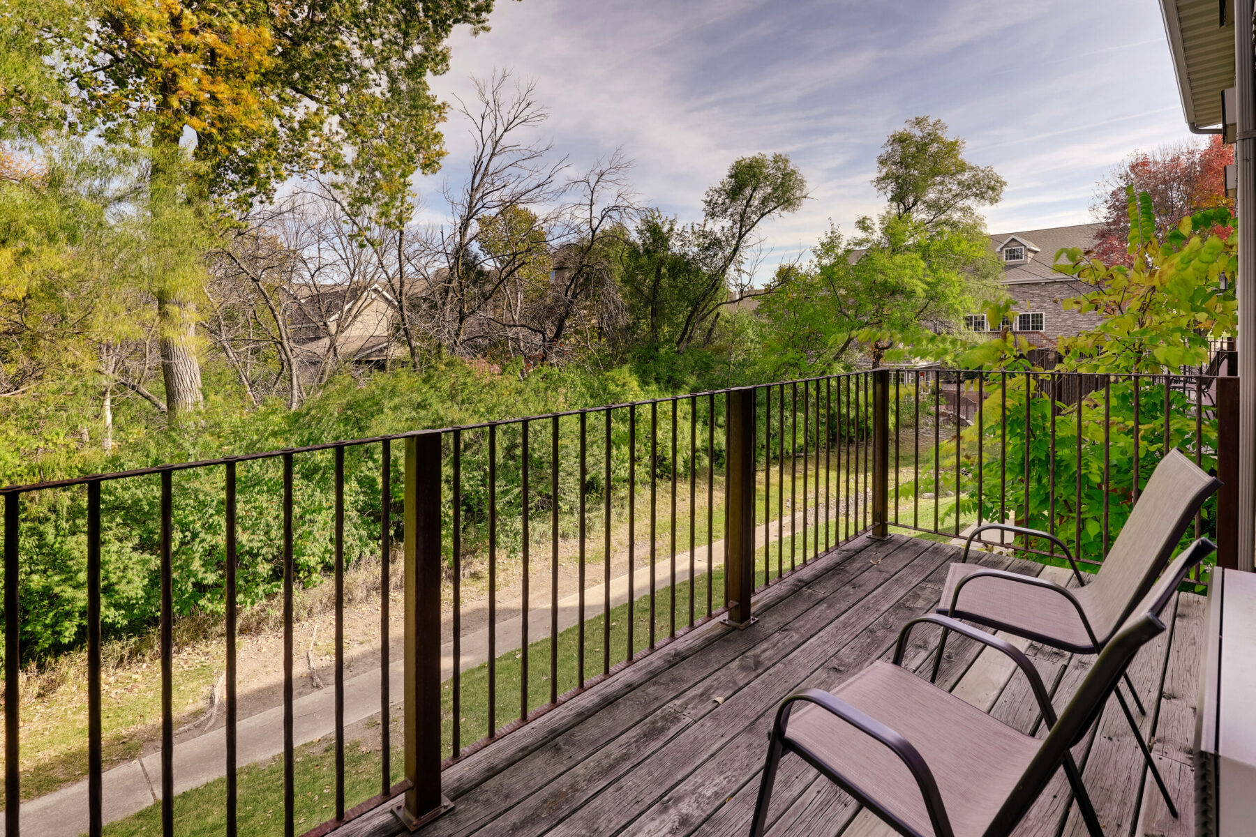 chairs sitting on deck